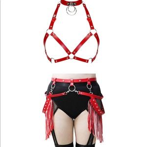 Red Leather Harness ❤️🌹